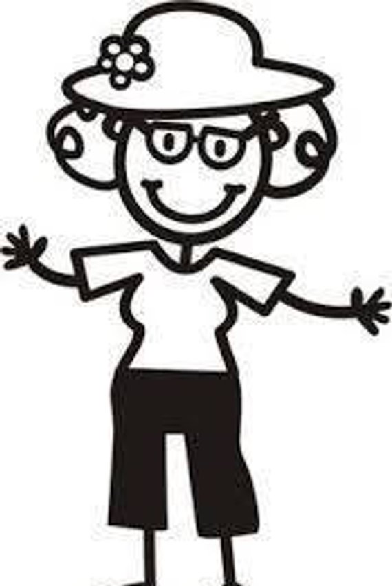 grandma clipart stick figure