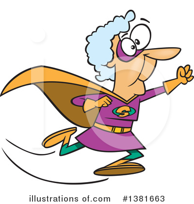 Grandma clipart super. Granny illustration by toonaday