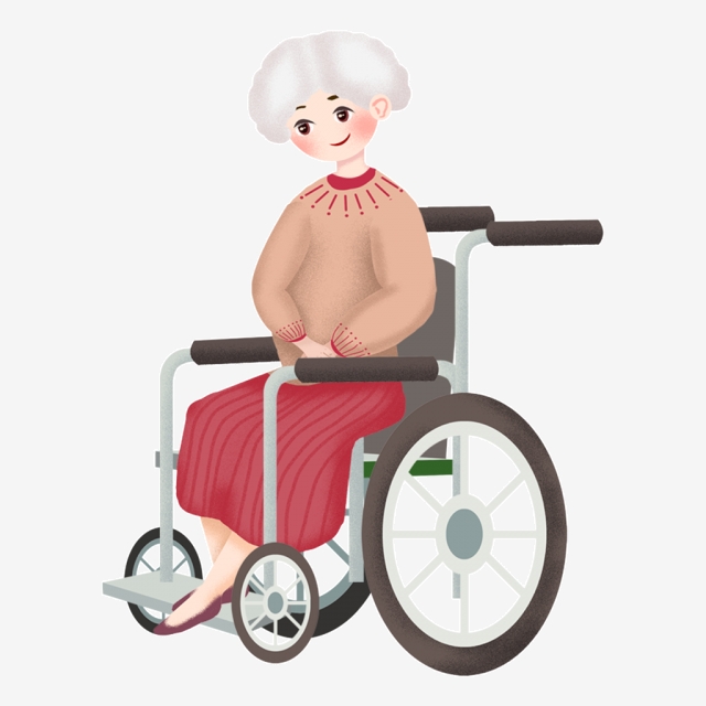 grandma clipart wheelchair clipart, transparent - 114.39Kb 640x640.
