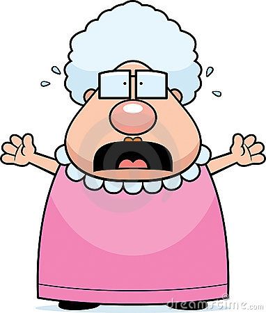 grandmother clipart angry