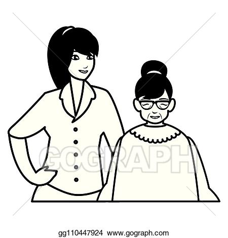grandmother clipart daughter
