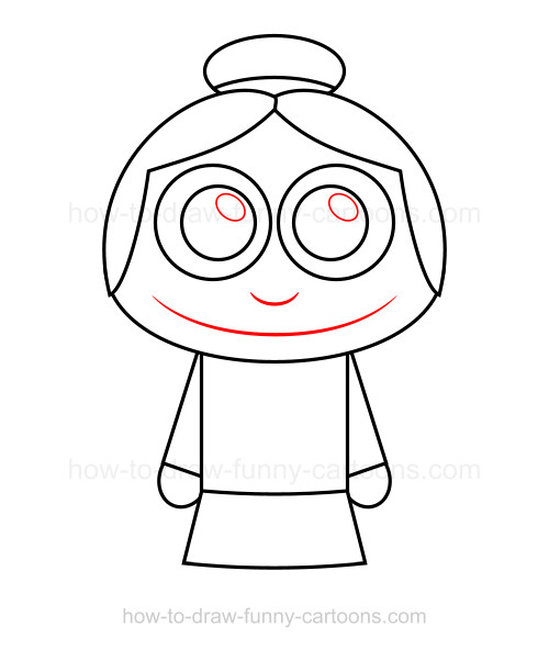 grandmother clipart easy drawing