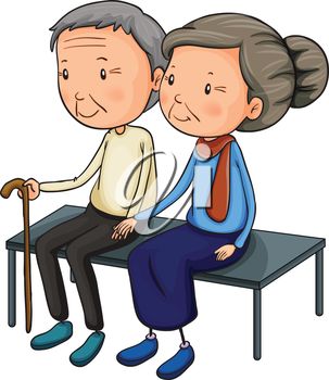 old clipart grandfather grandmother