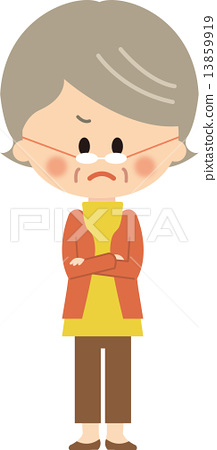 grandmother clipart mad