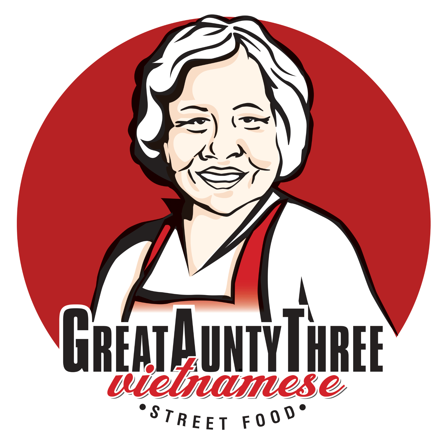 Great aunty three logo. Grandmother clipart malay