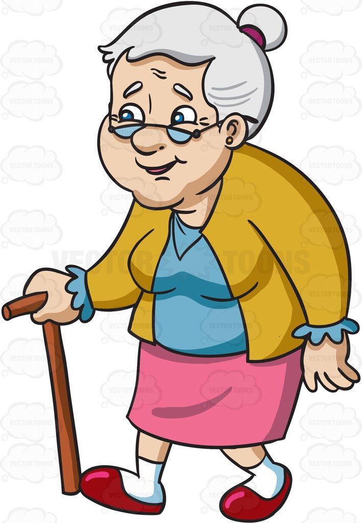 old clipart senior citizen