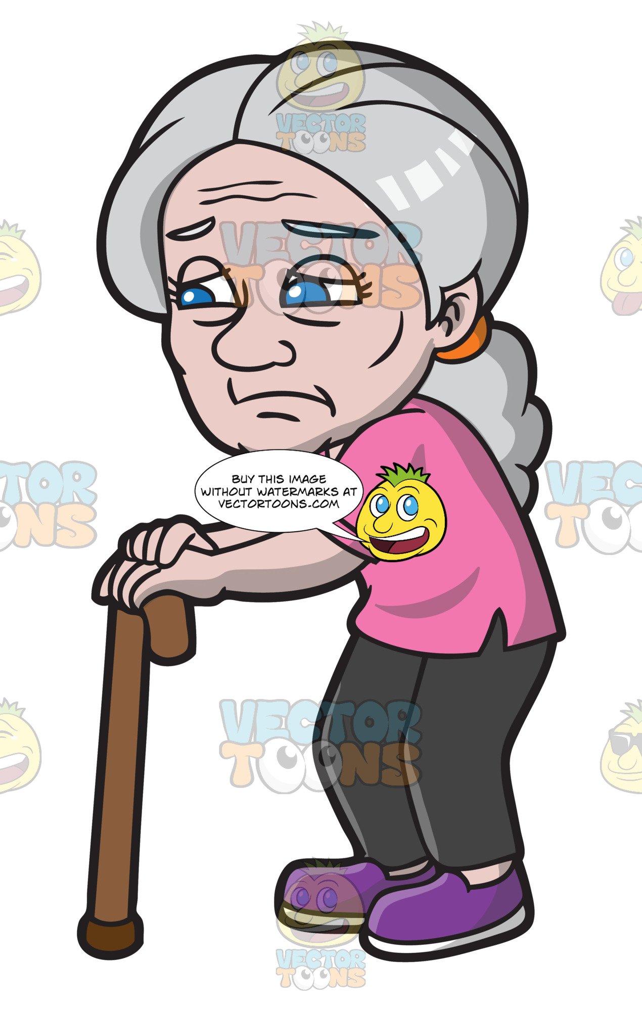 grandmother clipart sad