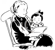  best grandparents day. Grandmother clipart story telling