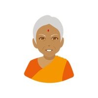 grandmother clipart woman india