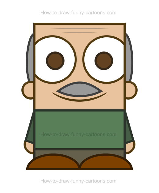Grandpa clipart. How to draw a