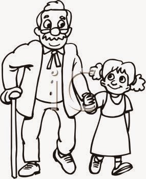 Station . Grandpa clipart black and white