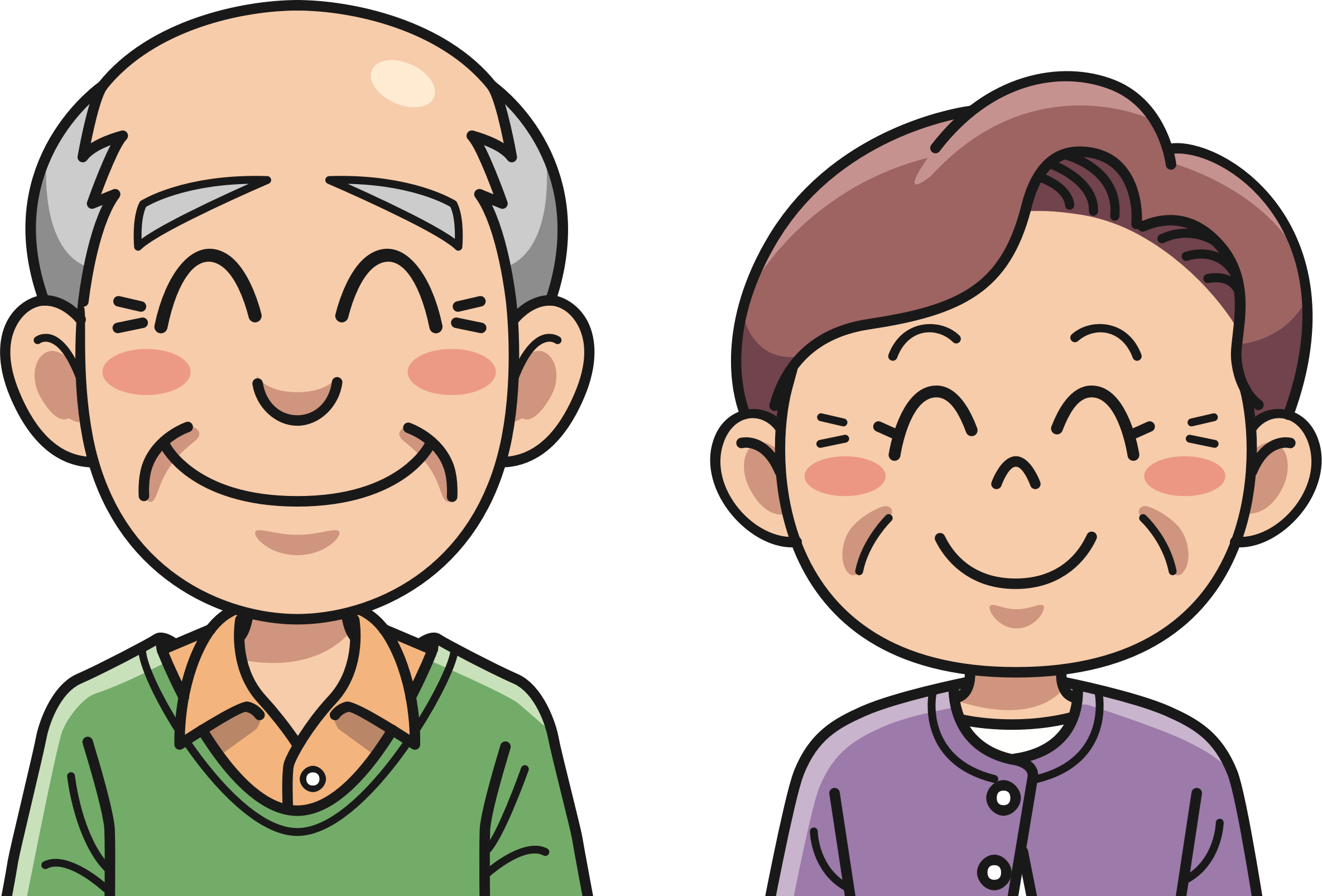Grandpa clipart happy old couple. Smiling big image png