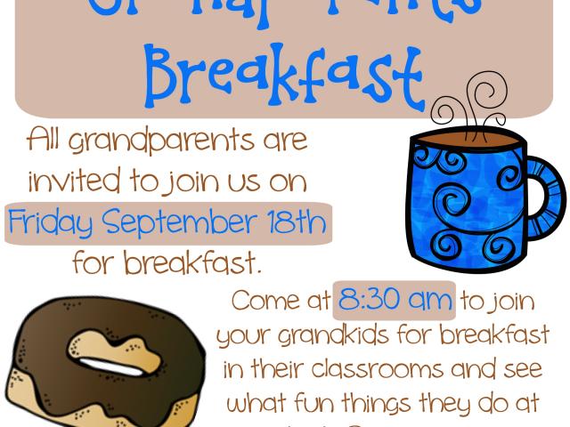 grandparents clipart breakfast