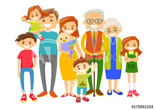 grandparent clipart happy together