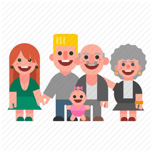 Grandparent clipart mum dad.  characters one by