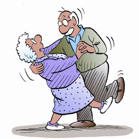 grandparents clipart dancing