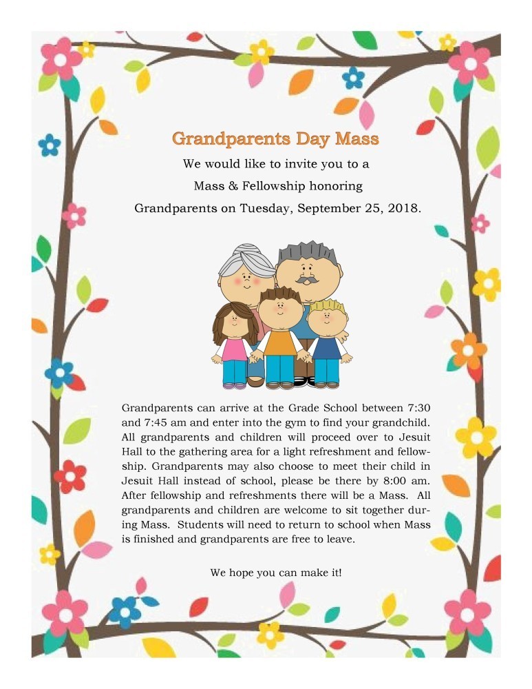 grandparents clipart school invitation