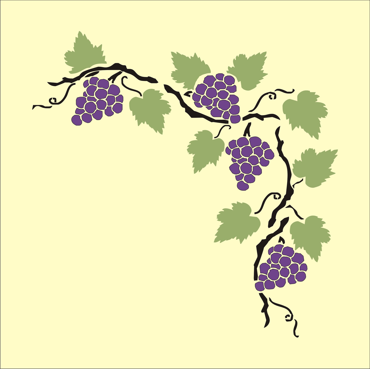 grape clipart branch