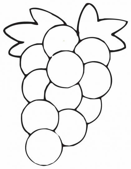Grape clipart coloring sheet. Yummy grapes page download