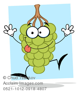Grape clipart face. Illustration of a green