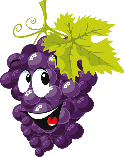 grape clipart happy