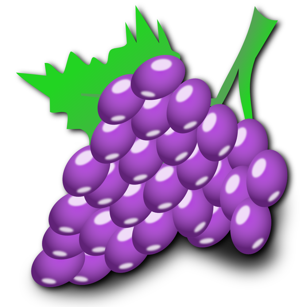 grape clipart pruple