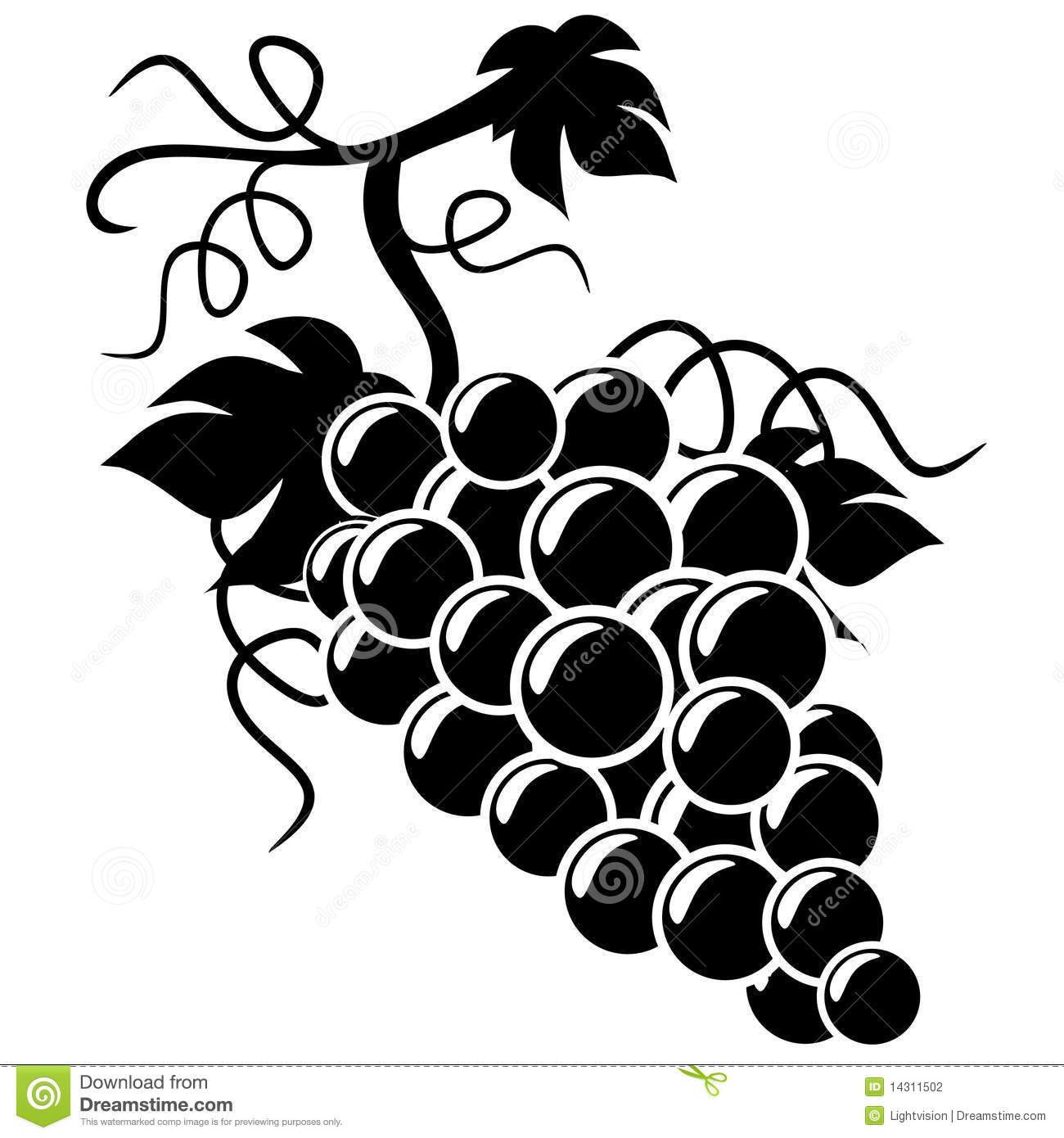 grape clipart silhouette