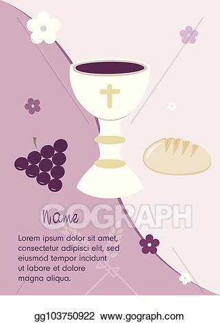 Grapes clipart bread. Eps illustration pink card