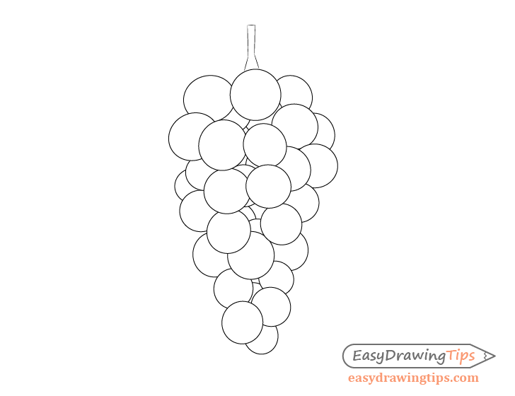Grapes clipart easy draw, Grapes easy draw Transparent FREE for