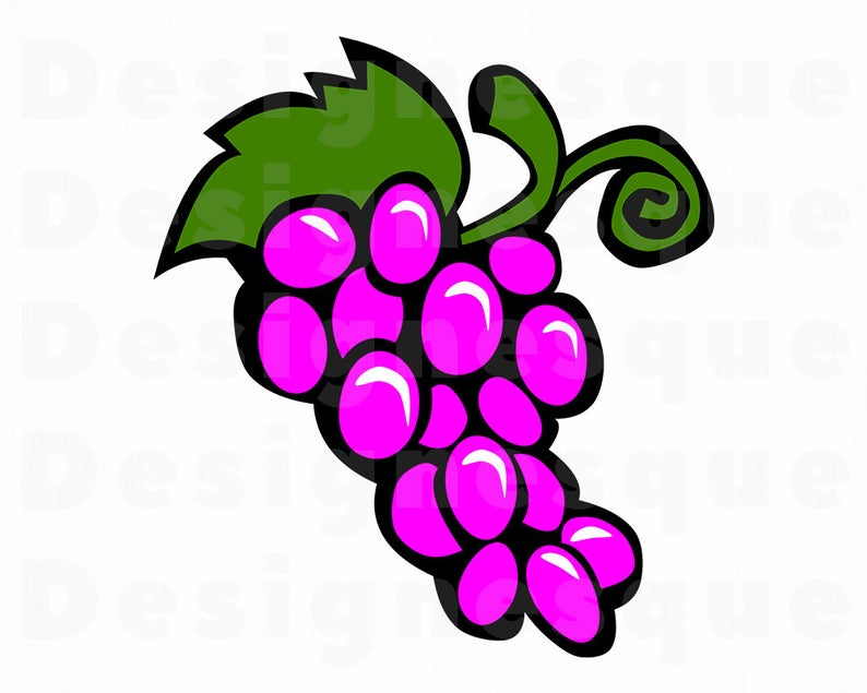 Grape clipart fruit. Svg grapes files for