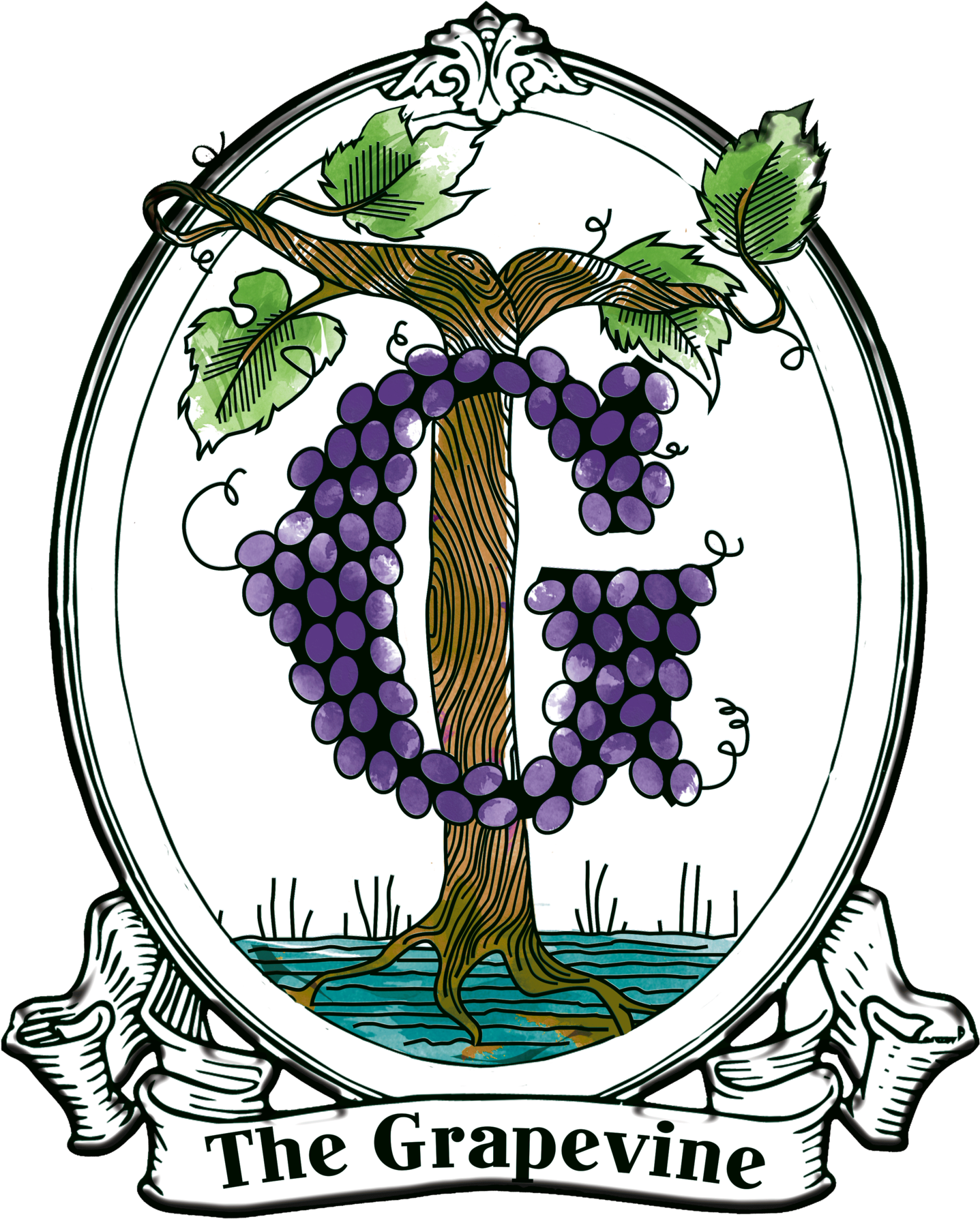 grapevine clipart scroll