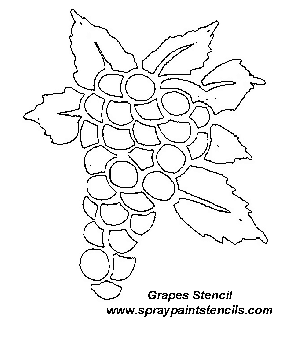 grapevine clipart stencil