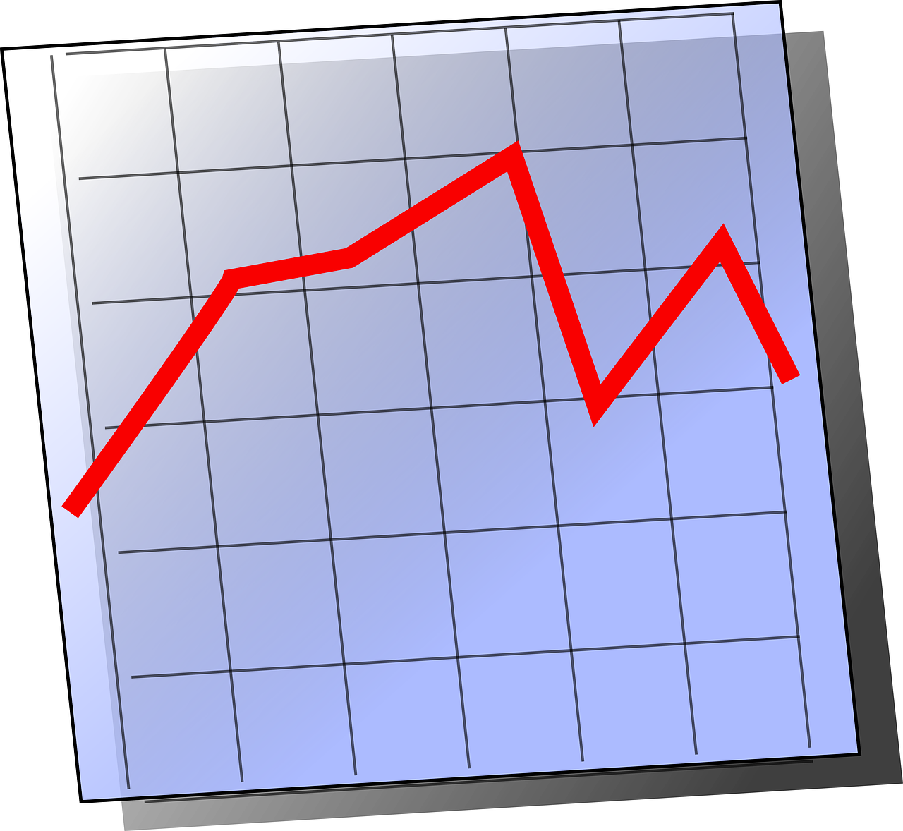 graph clipart decline