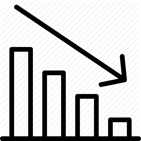 graph clipart downward