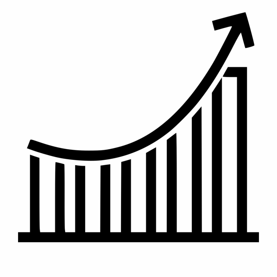 Graph clipart graph increase. Increasing svg png icon