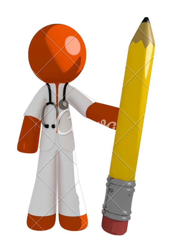 graph clipart orange man