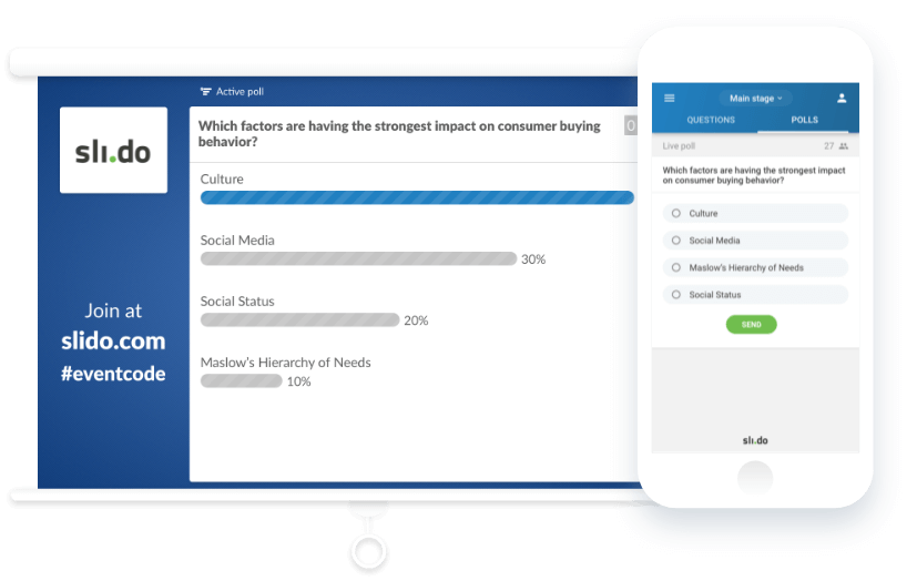 Graph clipart poll. Polls slido audience interaction