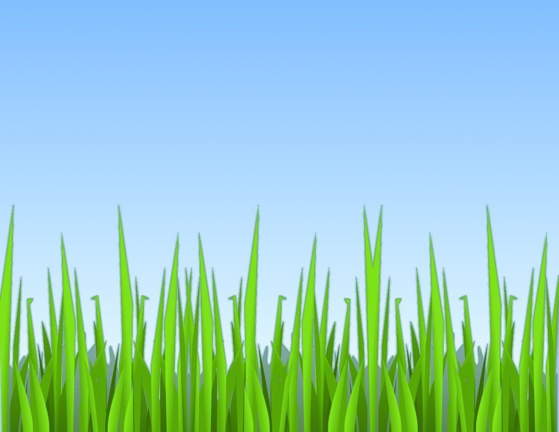Cartoon and sky . Grass clipart blue background