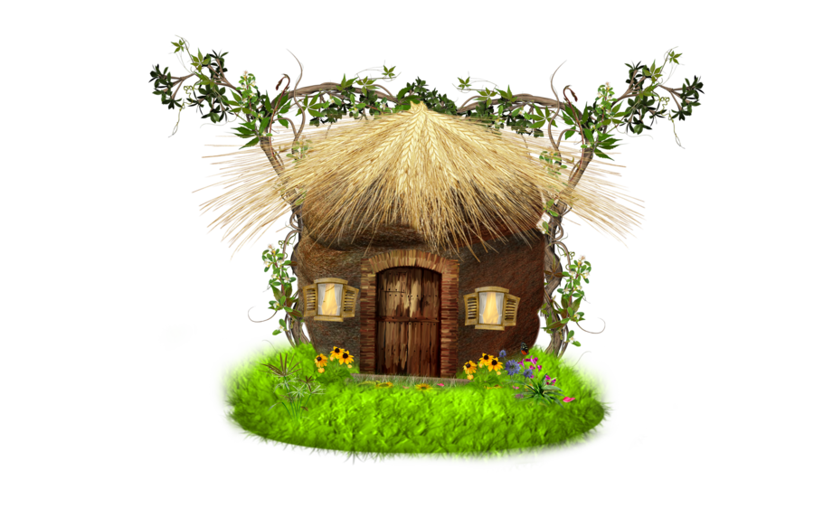grass clipart house