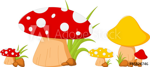 grass clipart mushroom