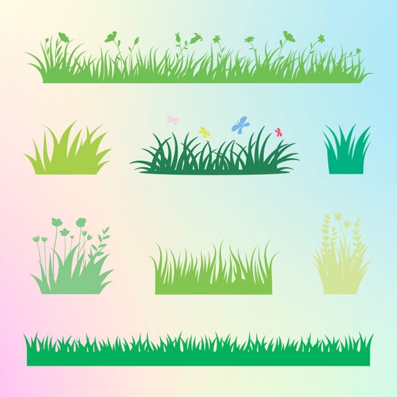Svg dxf files vector. Grass clipart wild grass