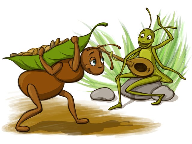 Grasshopper clipart group. English moral story the