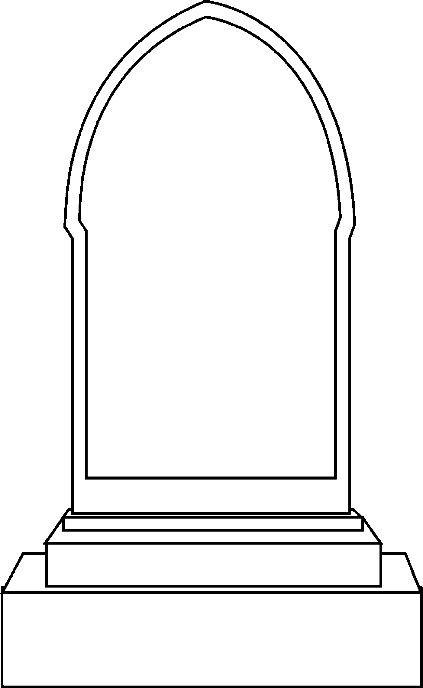 Gravestone clipart printable. Free blank tombstone template