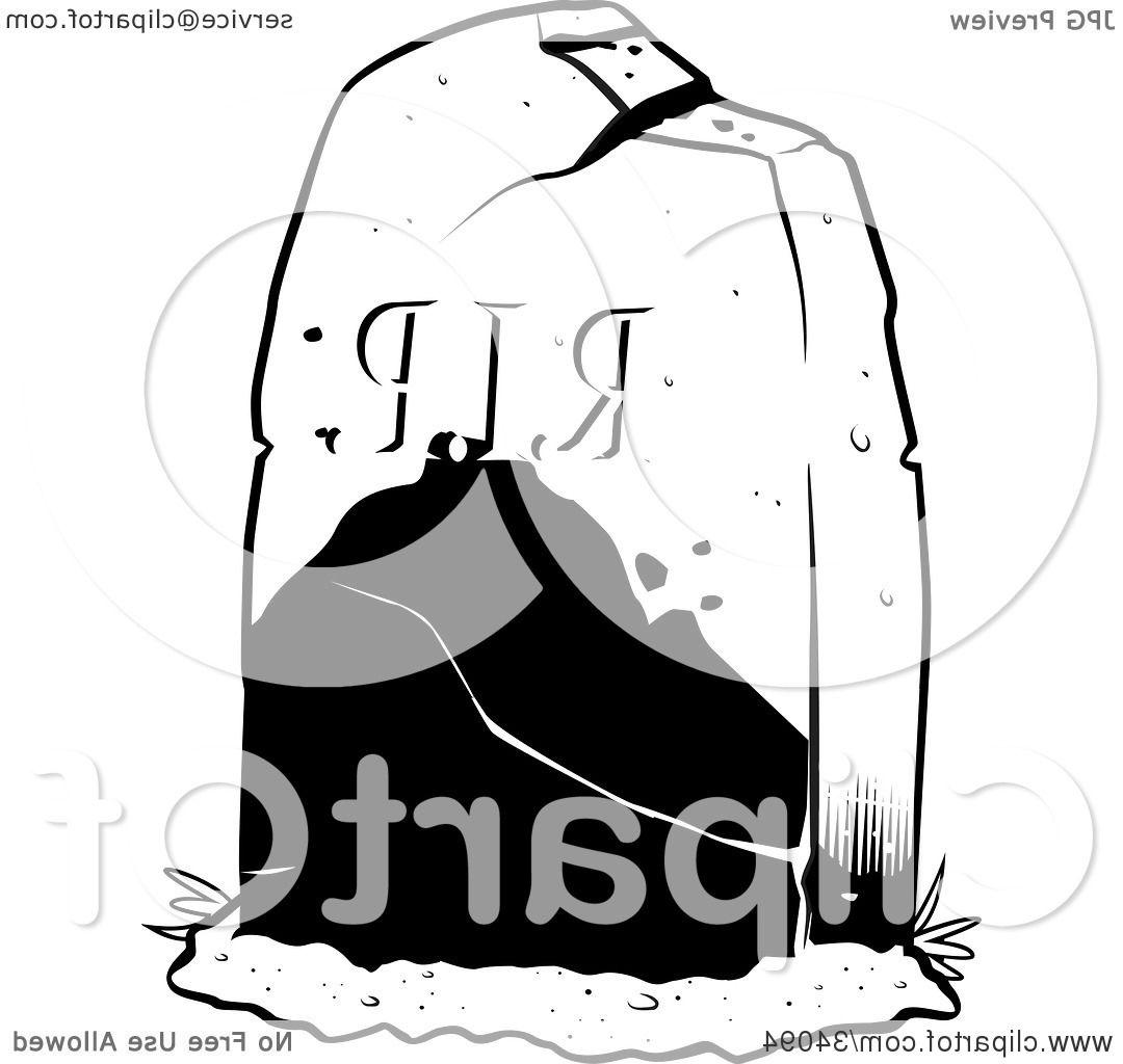 headstone clipart cracked