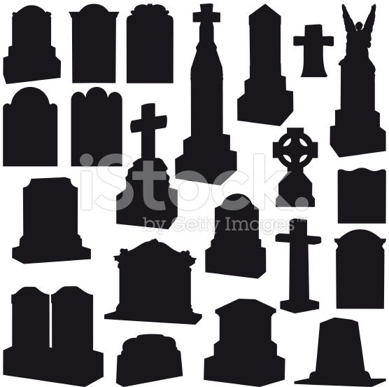 gravestone clipart silhouette