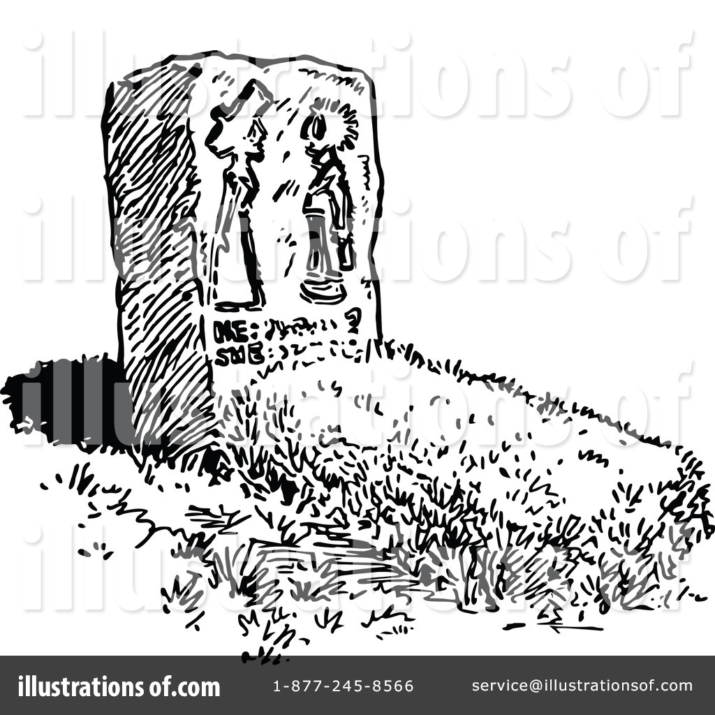 Grave illustration by prawny. Gravestone clipart vintage