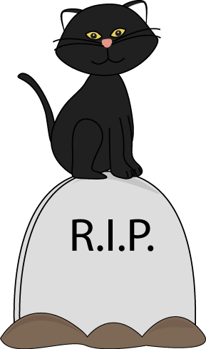 graveyard clipart cat halloween