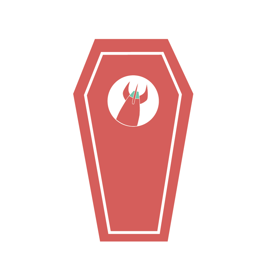 Home startup logo. Graveyard clipart coffin