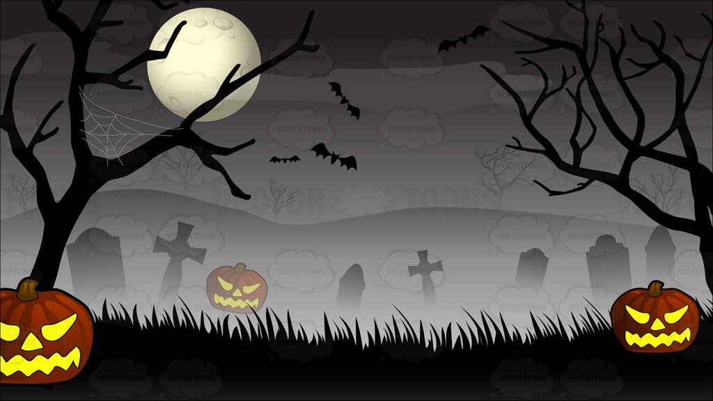graveyard clipart scary