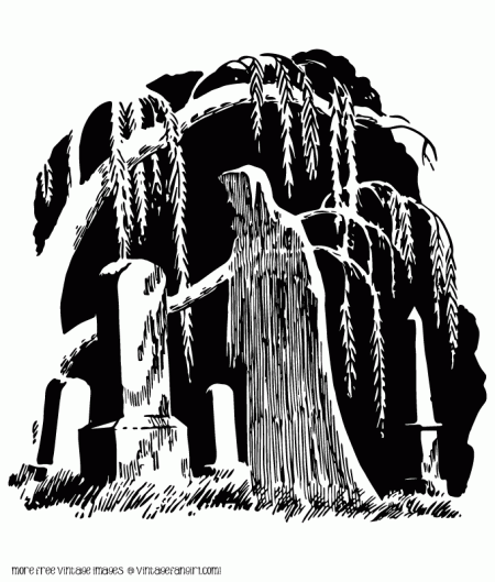 Vintage halloween clip art. Graveyard clipart witch